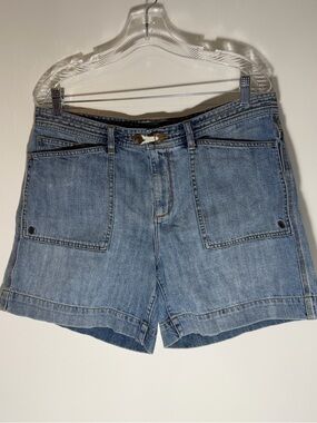 LRL Lauren Jean Co RALPH LAUREN Medium Wash Denim Pocket Shorts Size 12
